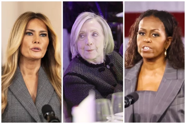 Слева направо: Мелания Трамп, Хиллари Клинтон, Мишель Обама.