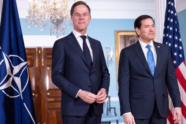 Госсекретарь США Марко Рубио и генеральный секретарь НАТО Марк Рютте.