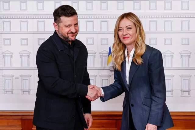 Владимир Зеленский и Джорджа Мелони. 