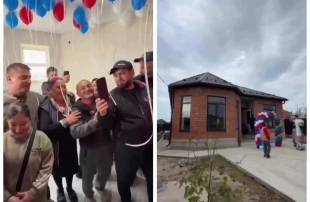 Одна из семей уже заехала в новый дом, поблагодарив своего мецената за щедрый подарок.