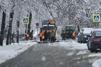 Упавшие деревья перекрыли дороги и повредили припаркованные машины.