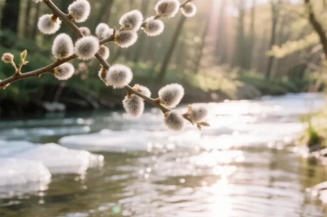 На Руси 24 апреля по вербе судили о том, каким будет лето. Если верба распушилась, значит заморозков ждать уже не стоит.