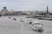 Торжественный парад речной флотилии по Москве-реке.