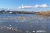 Сотни льдин размеренно плывут по Енисею.