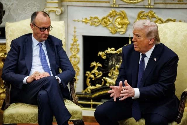 Фридрих Мерц и Дональд Трамп.