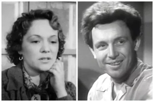 Римма Быкова в фильме  «Чужая родня» (1955); Иннокентий Смоктуновский в фильме «Рядом с нами» (1957).