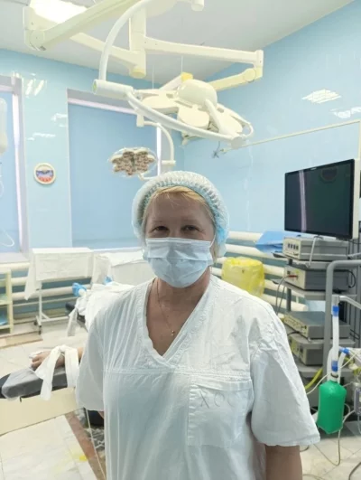 Митюшенкова Валентина Викторовна. Медицинская сестра-анестезист отделения анестезиологии-реанимации КГБУЗ «ГКБ» имени профессора А. М. Войно-Ясенецкого.