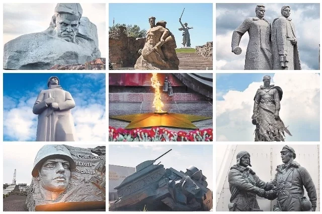 Мемориалы, посвящённые знаковым событиям Великой Отечественной.