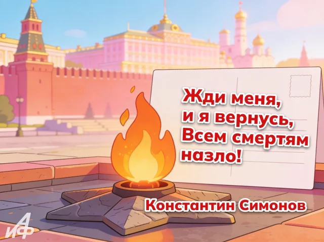 открытка 9 мая с вечным огнем Днем Победы