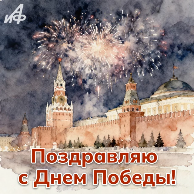 &nbsp;открытка&nbsp;9 мая День Победы&nbsp;салют
