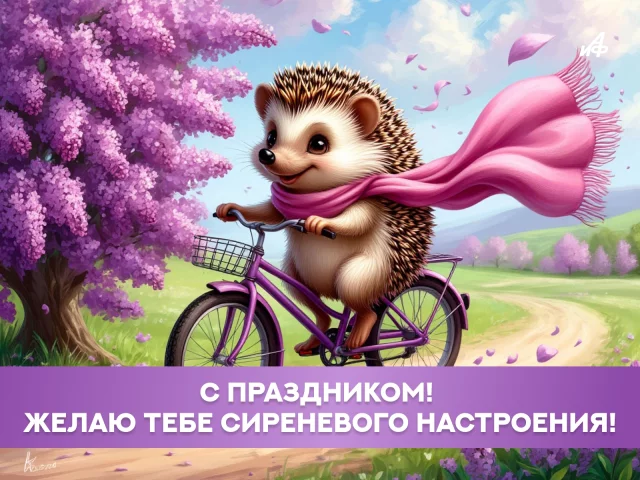 Атмосферная картинка с цветущей сиренью