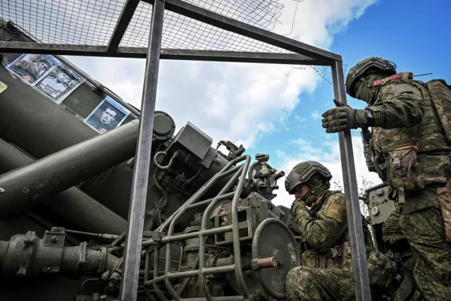 Боевая работа расчета САУ 2С7 «Пион» 34-й артиллерийской дивизии 273-й артиллерийской бригады группировки войск «Запад».