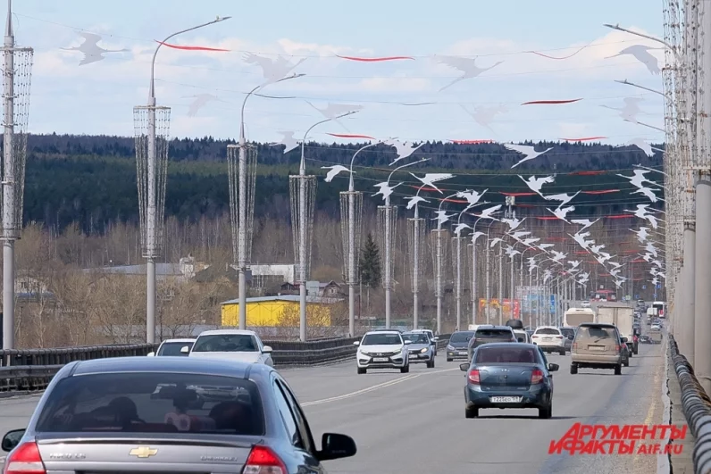  Пермь украсили к 9 Мая.