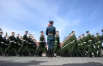 Военнослужащие на военном параде, посвященном 81-й годовщине Победы в Великой Отечественной войне, на площади Ленина в Новосибирске.