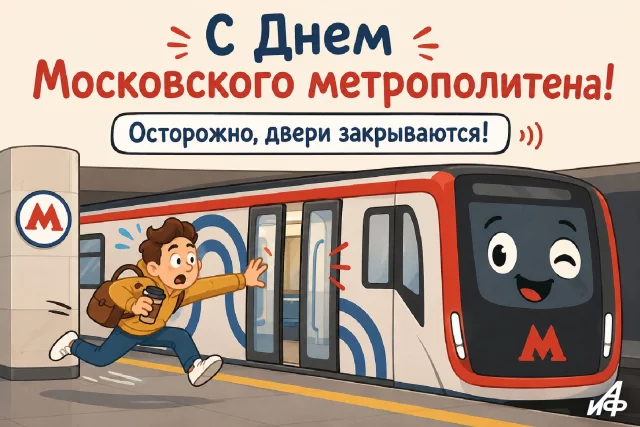 Открытка с Днем метро Москвы для друзей и коллег