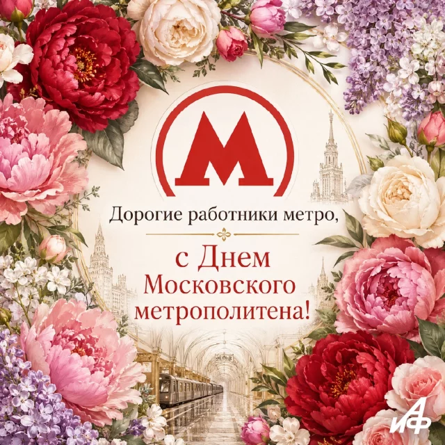 Открытка с Днем метро Москвы для друзей и коллег