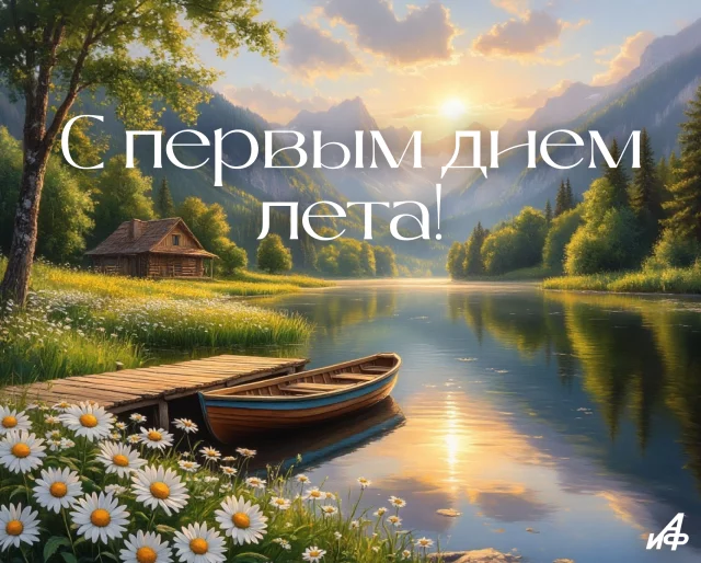 открытка с первым летним днем
