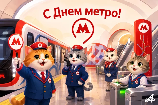 Открытка с Днем Московского метро