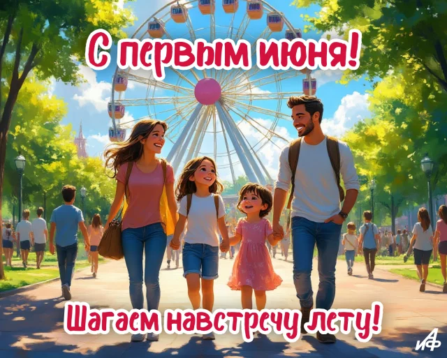 красивая открытка для соцсетей с первым днем лета
