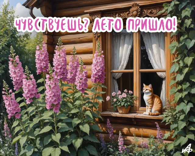 красивая открытка для друзей и коллег с первым днем лета
