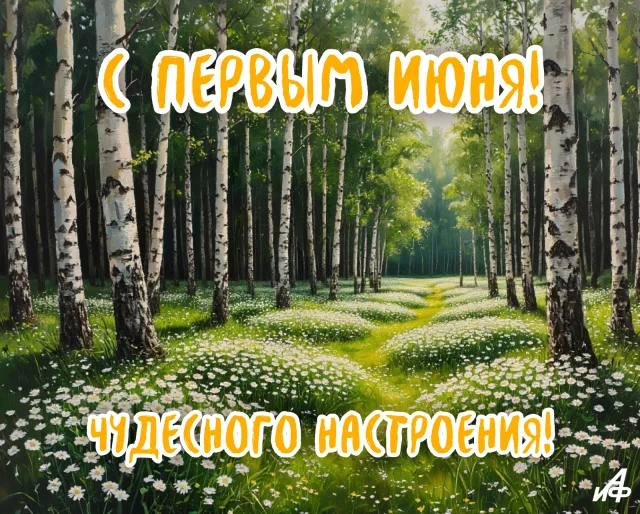 открытка с первым летним днем