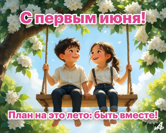 красивая открытка для соцсетей с первым днем лета