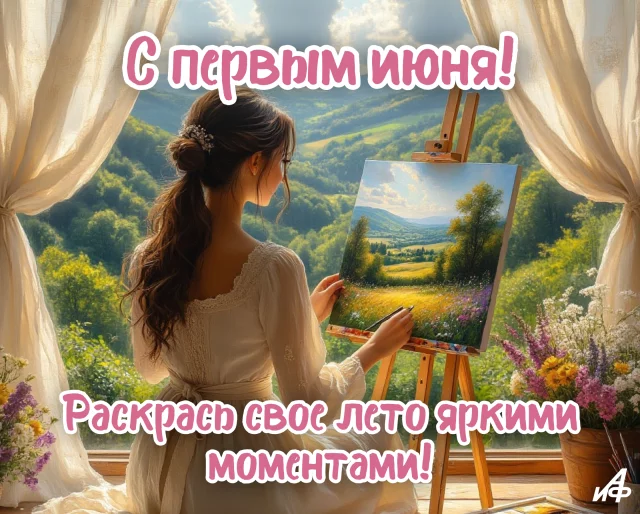 открытка с первым летним днем