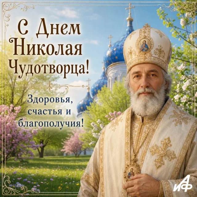 Открытка с днем Николая Чудотворца