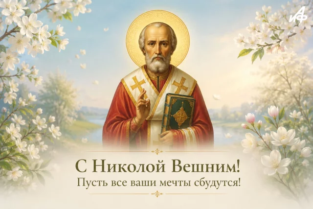 Открытка с днем Николы Вешнего 22 мая