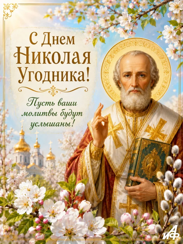 Открытка с днем Николая Чудотворца