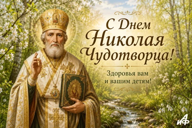 Открытка с днем Николая Чудотворца