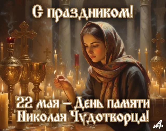 Николай Чудотворец открытка 22 мая