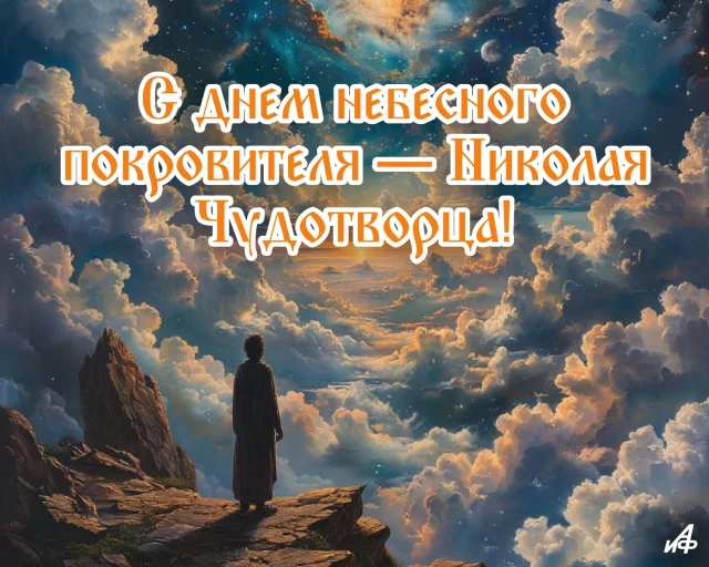открытка с именинами Николаю Чудотворцу
