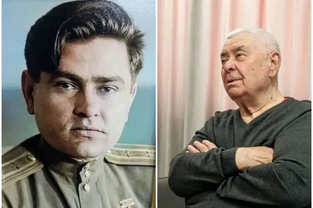 Фото Алексея Маресьева (слева), которое хранится дома у его сына Валерия.