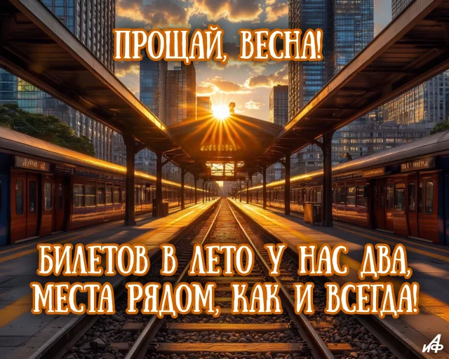 Нежная открытка на последний день мая
