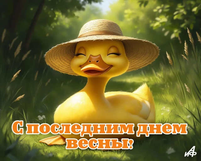 Открытка с последним днем весны и красивыми цветами