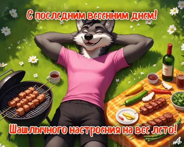 Нежная открытка на последний день мая