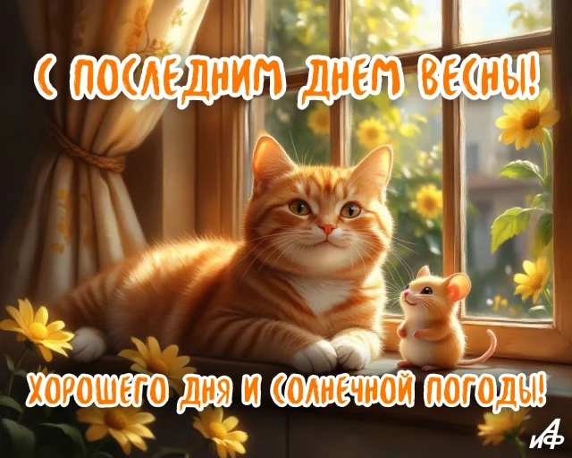 Красивое поздравление с последним днем весны
