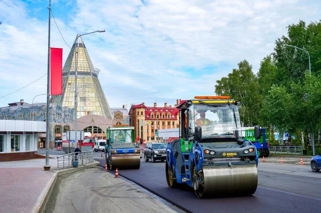 В Ханты-Мансийске идет реконстркция улиц. 