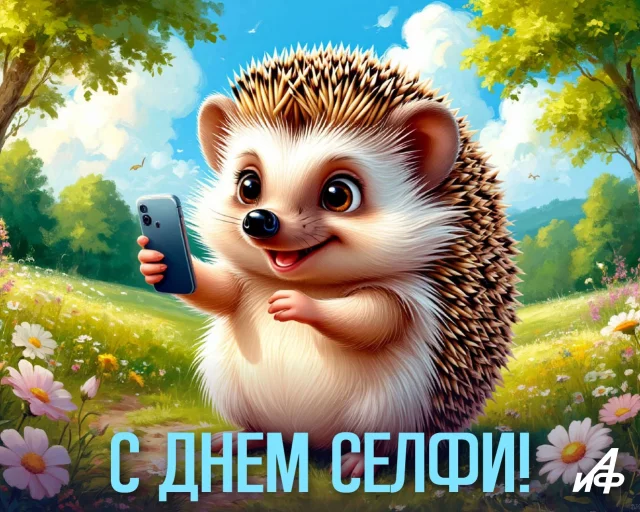 день селфи красивая открытка для друзей и коллег 21 июня