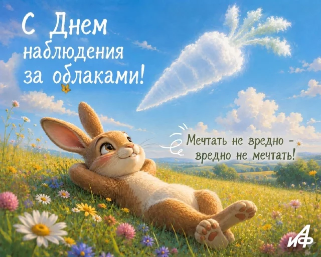 открытка день наблюдения за облаками 19 июня