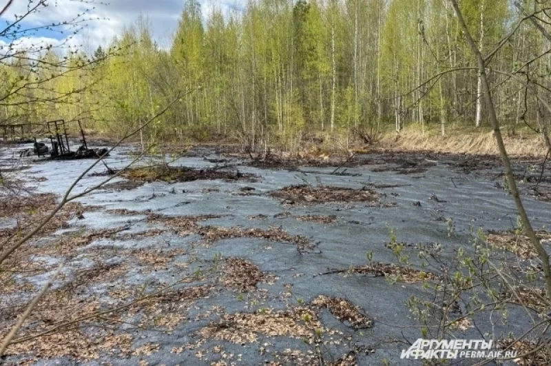 Глубина ям около метра.