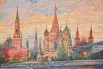 Украшением главного зала стало настенные мозаичные панно, площадь которых превышает 800 кв.м. На них друг напротив друга изображены виды столицы и Санкт-Петербурга.