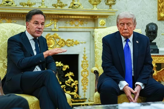 Марк Рютте и Дональд Трамп. 