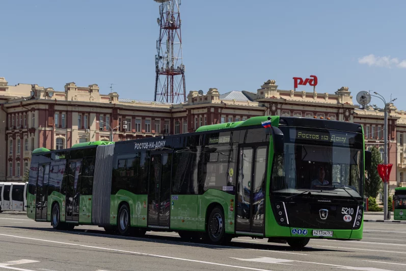 Автобус-гармошка.