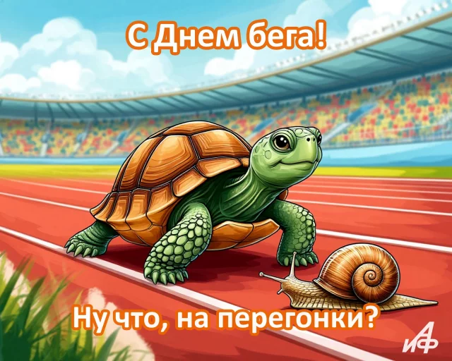 с днем бега открытка