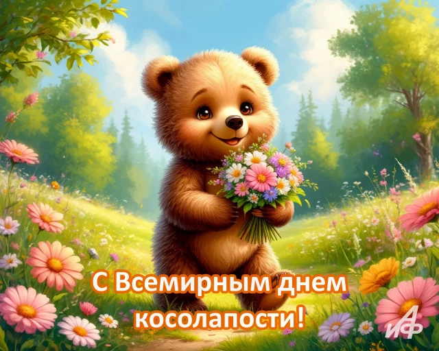 всемирный день косолапости открытка