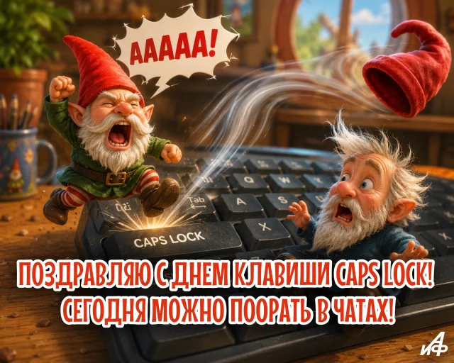 с днем клавиши капслок открытка с юмором