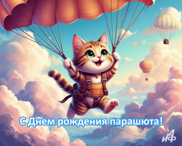 с днем рождения парашюта открытка