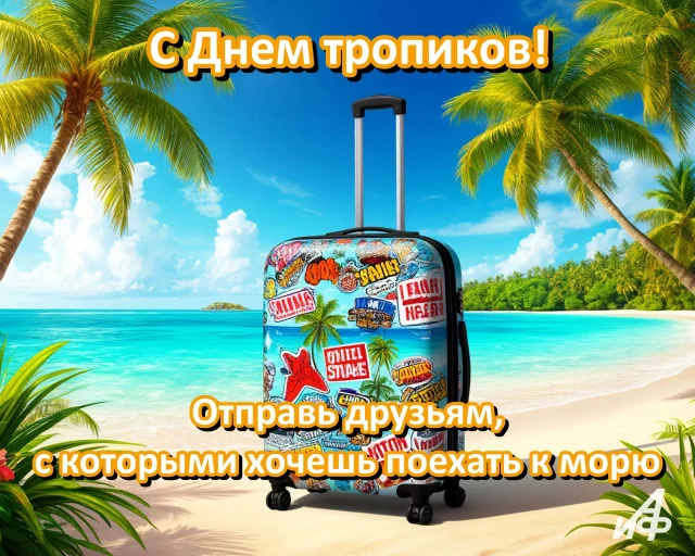 29 июня день тропиков хочу в отпуск открытка
